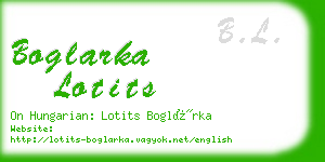 boglarka lotits business card